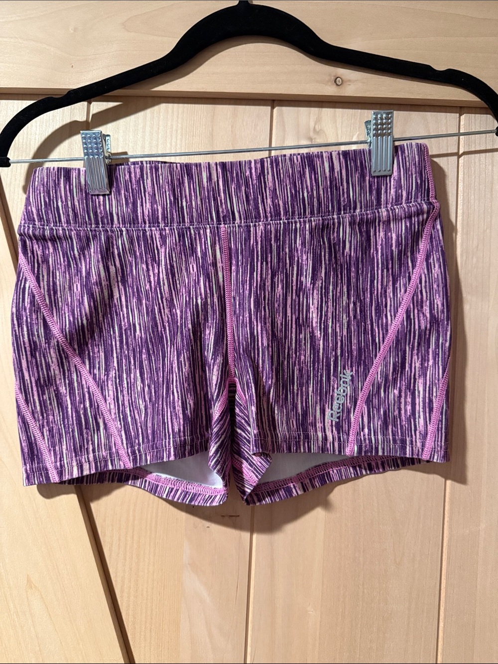 Reebok Purple Space-Dye Women's Bike Shorts